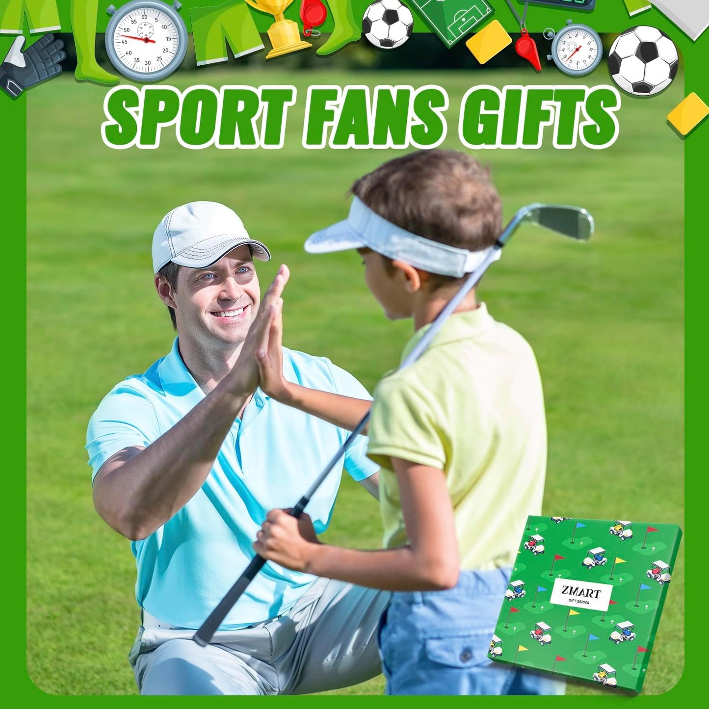Sports Gifts - Golf, Football, Race Car Gifts; Car Racing Socks for Men