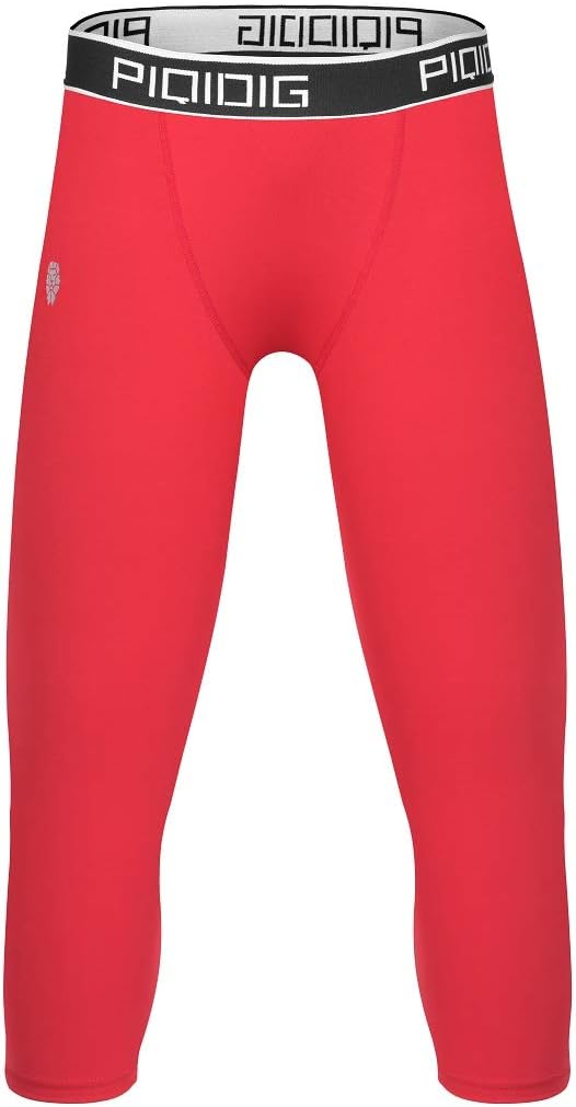 Youth Boys Compression Pants 3/4 Basketball Tights Sports Capris Leggings