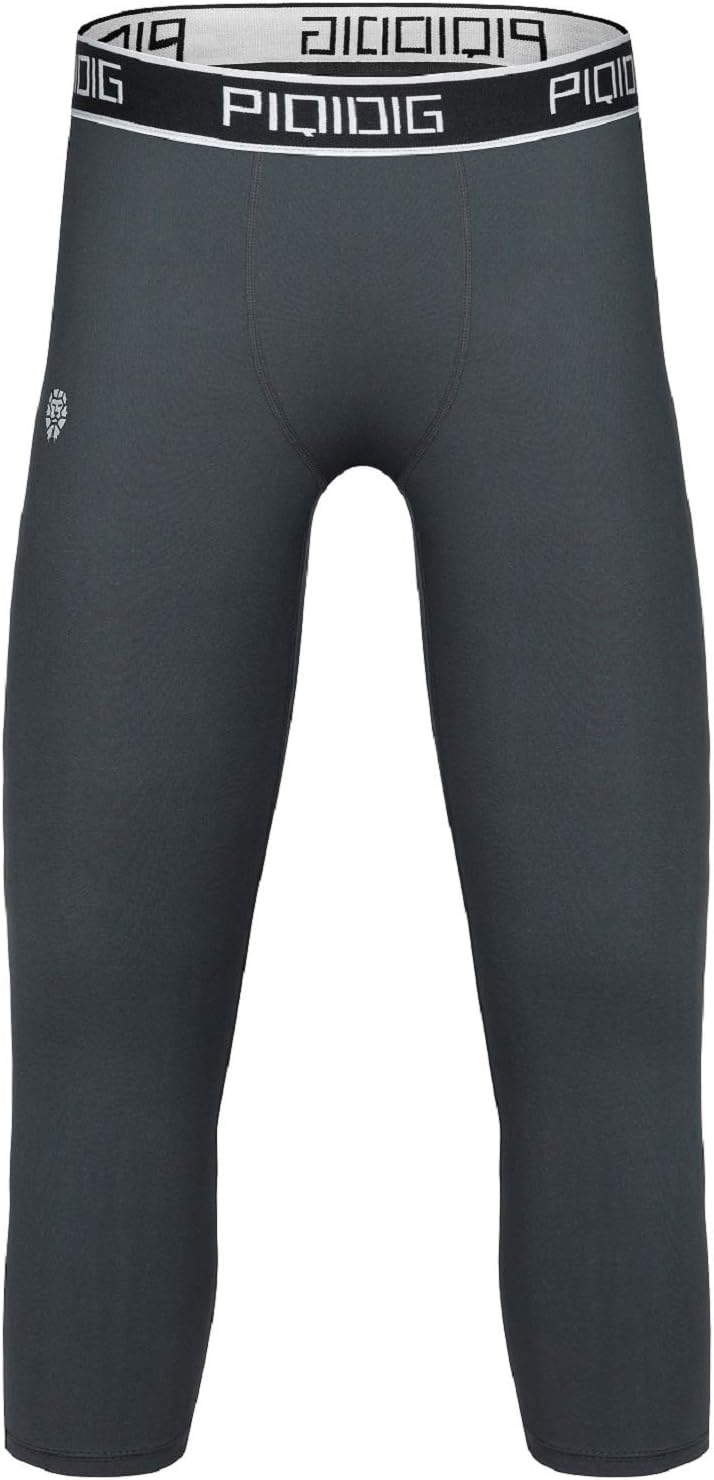 Youth Boys Compression Pants 3/4 Basketball Tights Sports Capris Leggings