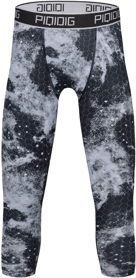 Youth Boys Compression Pants 3/4 Basketball Tights Sports Capris Leggings