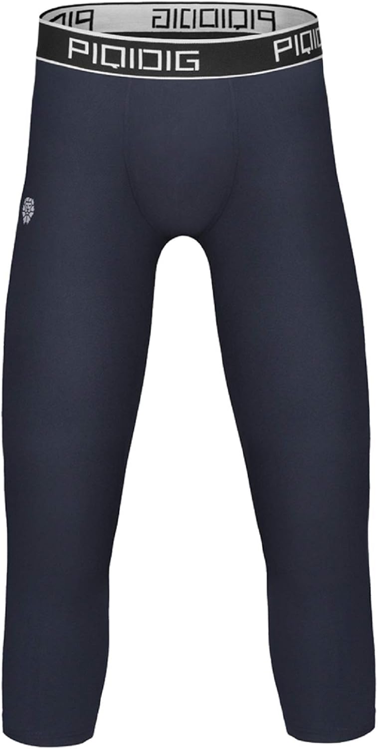 Youth Boys Compression Pants 3/4 Basketball Tights Sports Capris Leggings