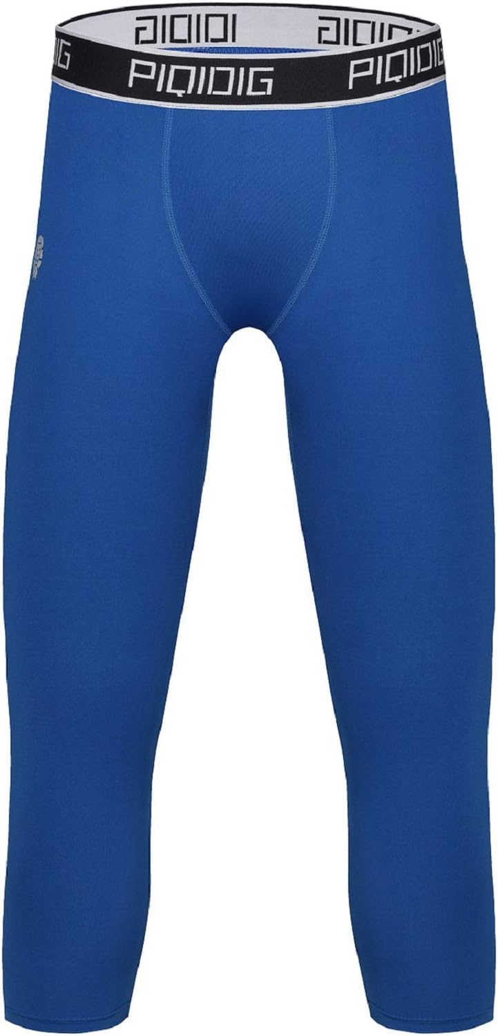 Youth Boys Compression Pants 3/4 Basketball Tights Sports Capris Leggings