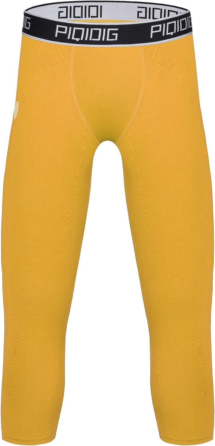 Youth Boys Compression Pants 3/4 Basketball Tights Sports Capris Leggings