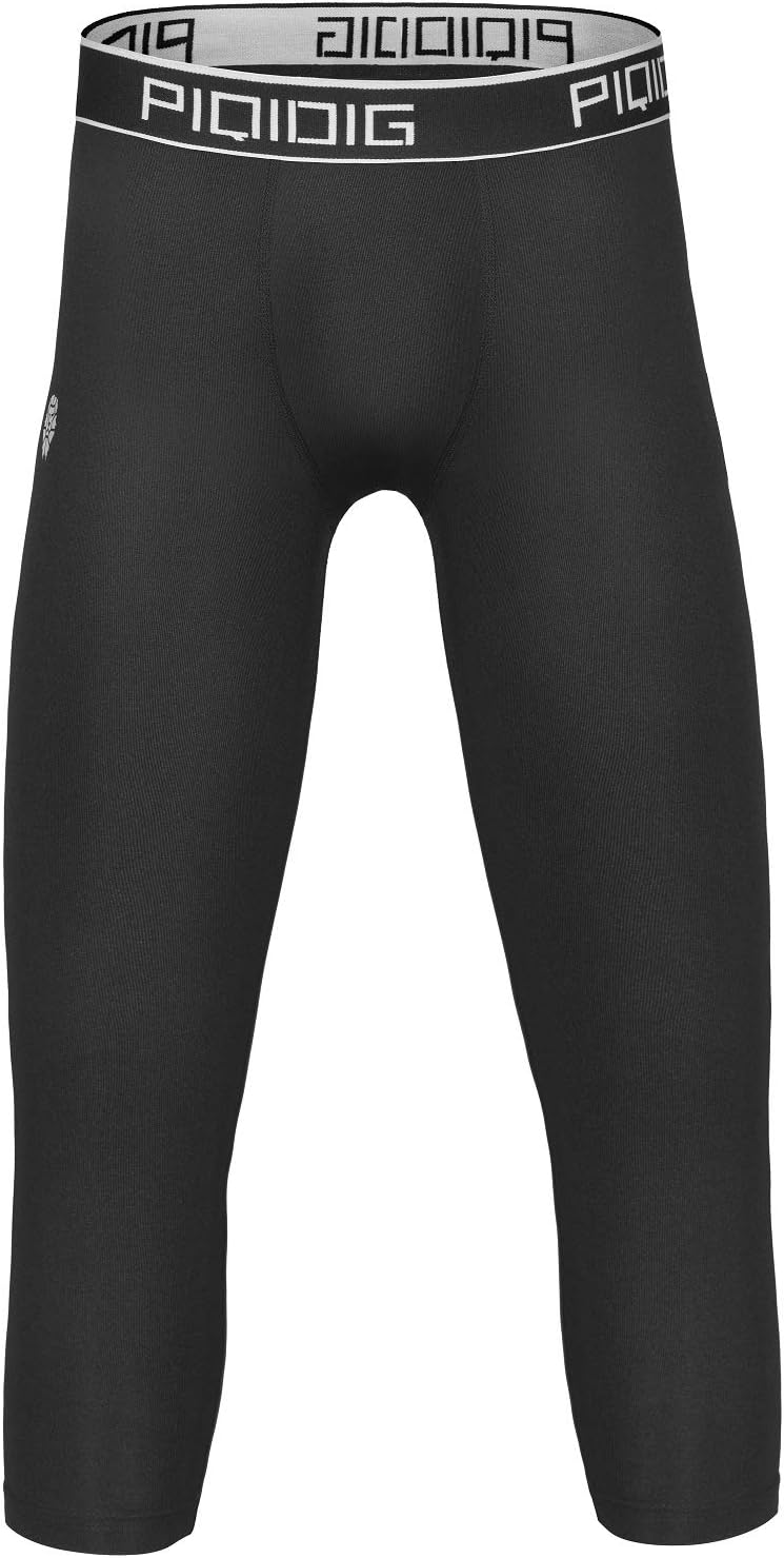 Youth Boys Compression Pants 3/4 Basketball Tights Sports Capris Leggings
