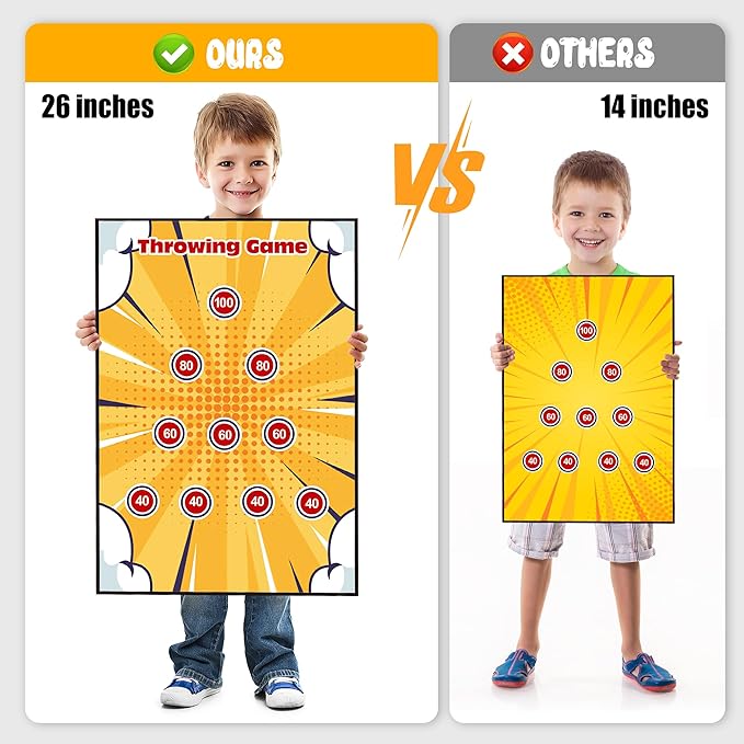 26" Large Dart Board for Kids, Dart Board with Foam Axe, Fun Party Play Game Kids Toys, Indoor/Outdoor Kids Games Toys, Birthday Gifts for 3 4 5 6 7 8 9 10 11 12 Year Old Boys Girl