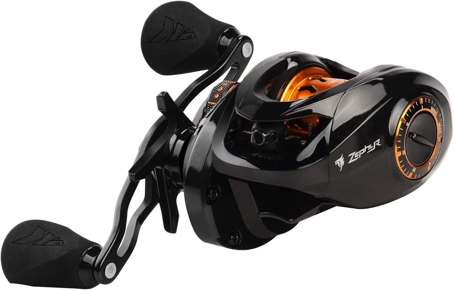 Zephyr Bait Finesse Baitcasting Reel, Carbon Fiber Fishing Reel - Drag Clicker Version, 7.2:1 Gear Ratio Fishing Reel - 5.6Oz Lightweight Bait Finesse System Freshwater Saltwater Casting Reel
