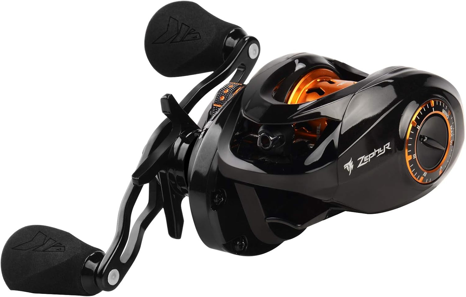 Zephyr Bait Finesse Baitcasting Reel, Carbon Fiber Fishing Reel - Drag Clicker Version, 7.2:1 Gear Ratio Fishing Reel - 5.6Oz Lightweight Bait Finesse System Freshwater Saltwater Casting Reel
